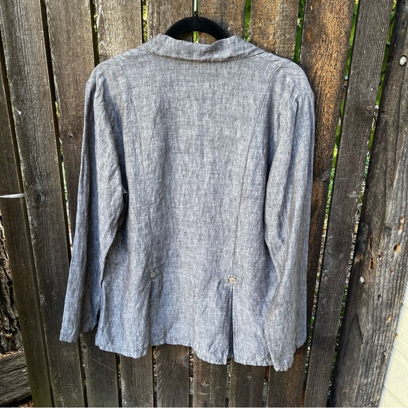 Two Star Dog 100% Linen Button Down Shirt Sz L - Picture 8 of 13